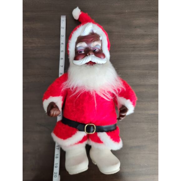 Rare Vintage Rushton Coca Cola African American Santa Plush White Boots 50's - Picture 8 of 8